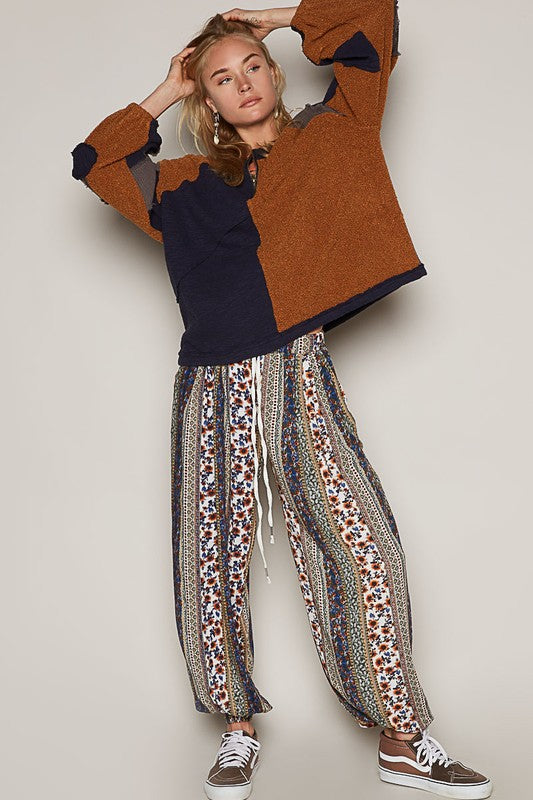 POL Color Block Half Zip