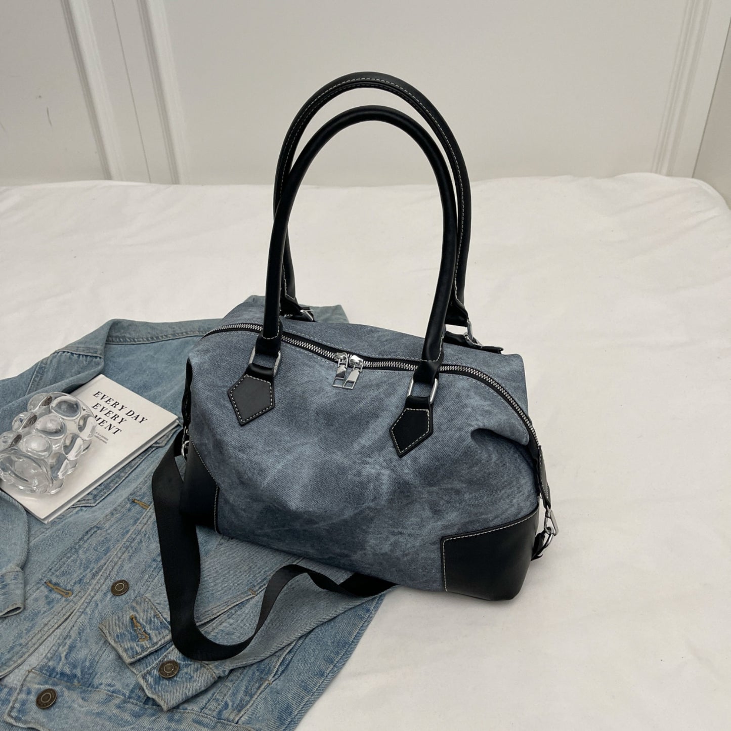 Contrast PU Leather