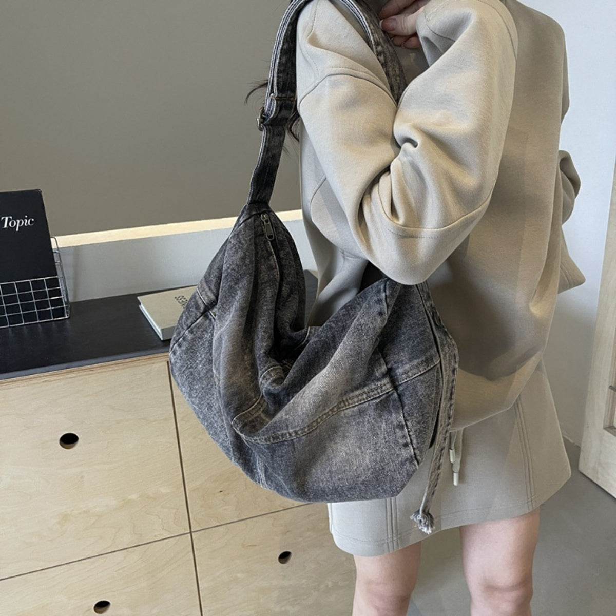 Adjustable Strap Denim