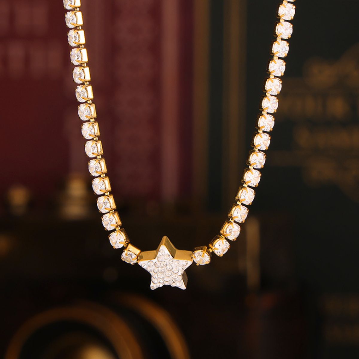 Titanium Steel Zircon Star
