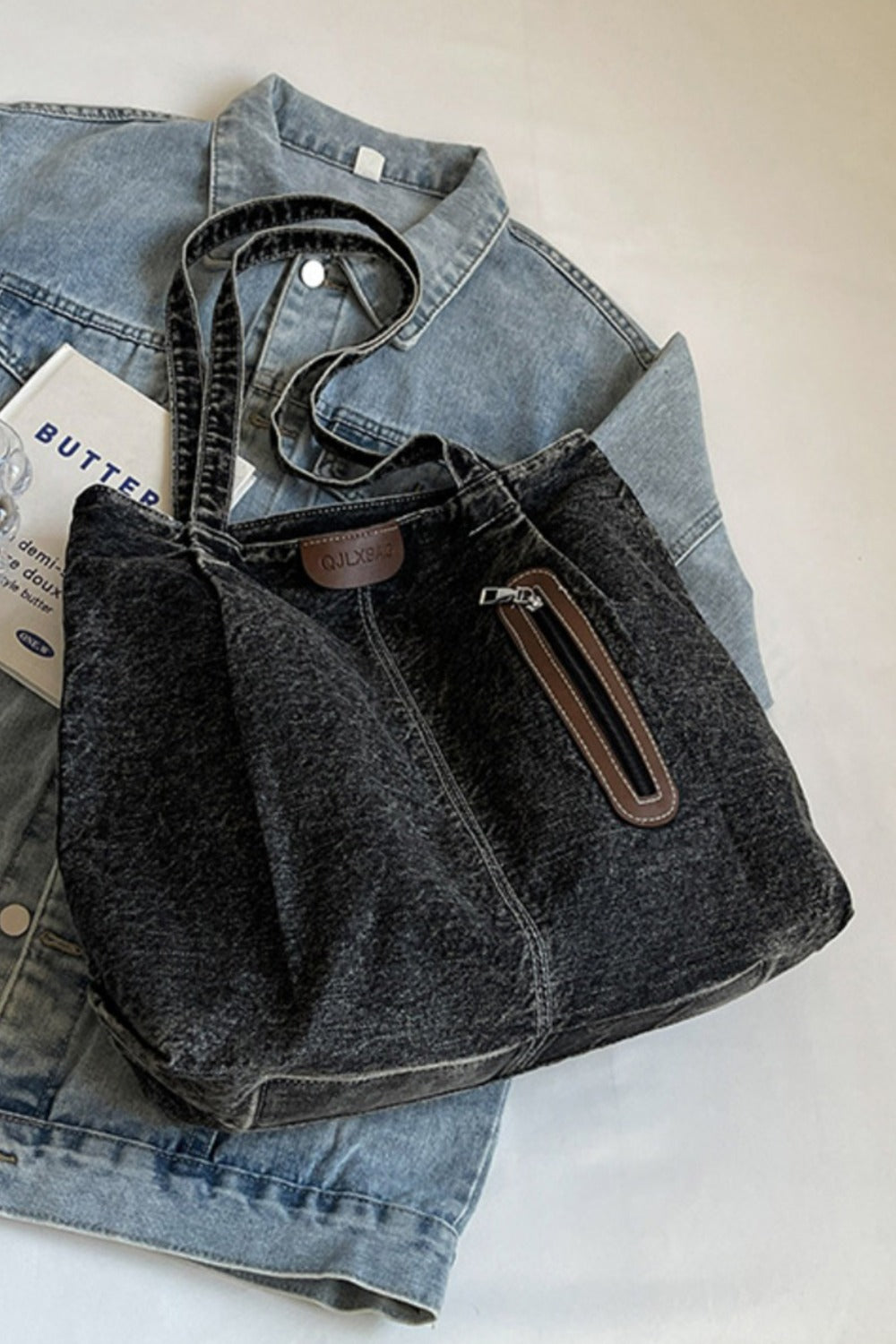 Medium Denim Tote