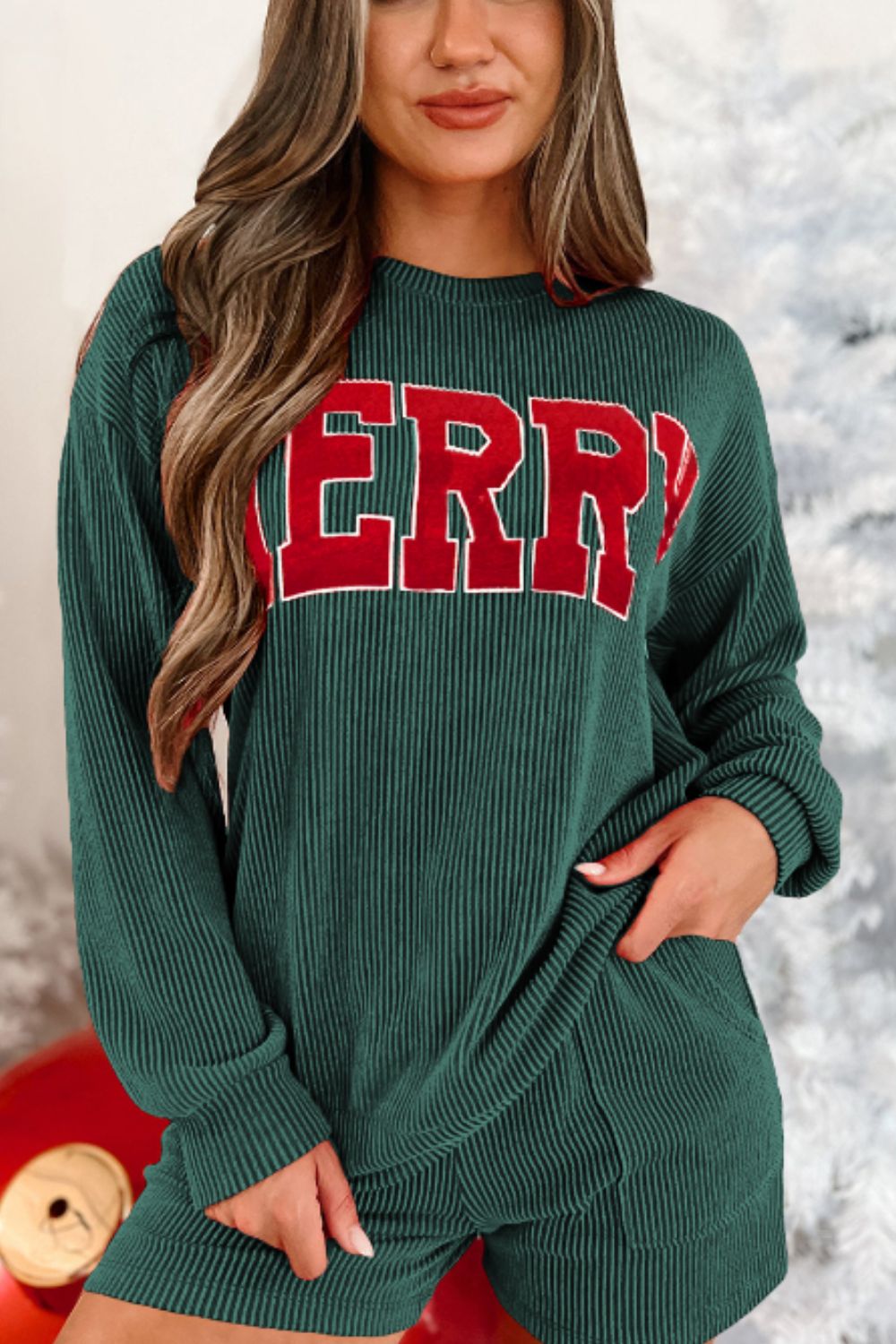 Merry Round Neck Long Sleeve