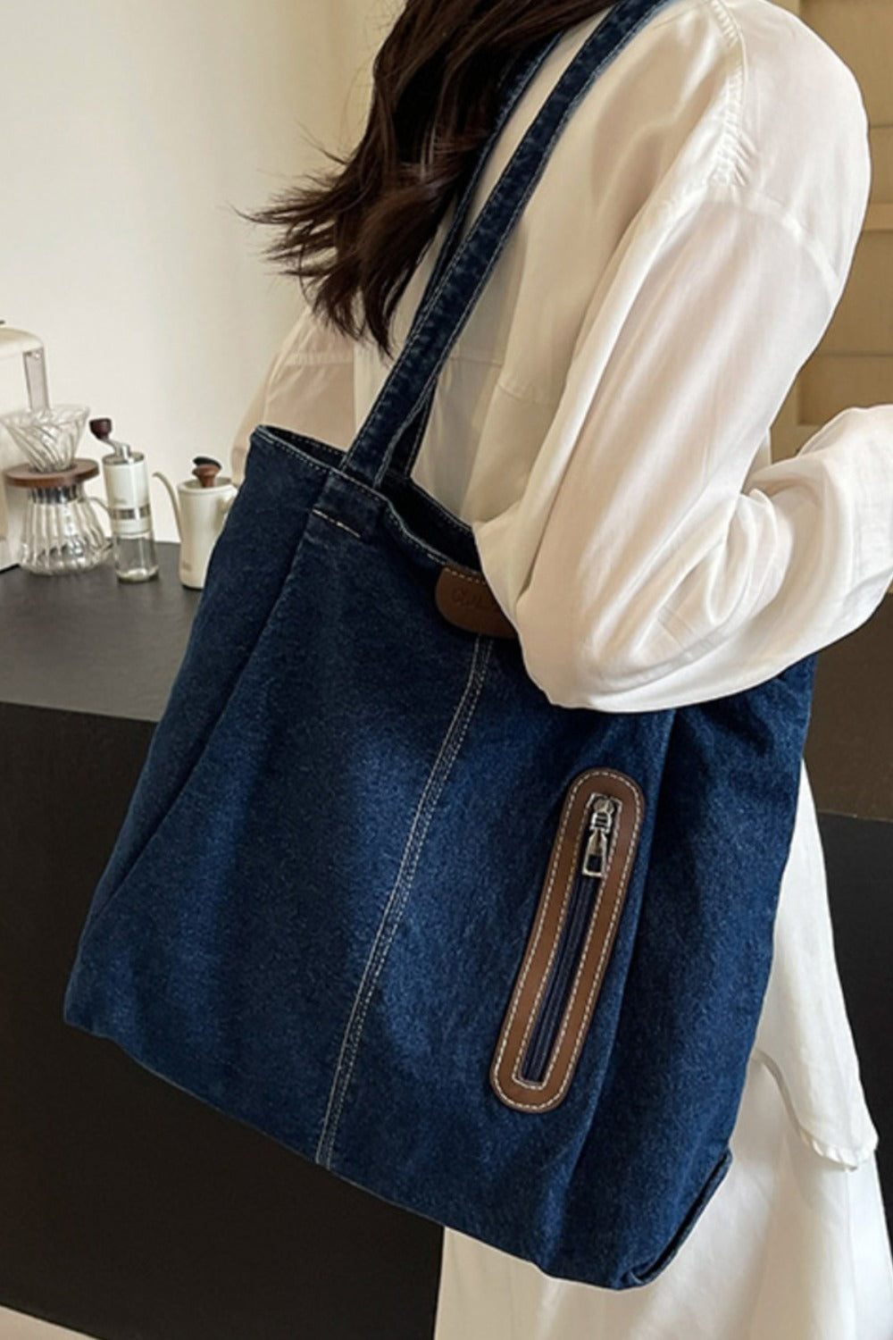 Medium Denim Tote