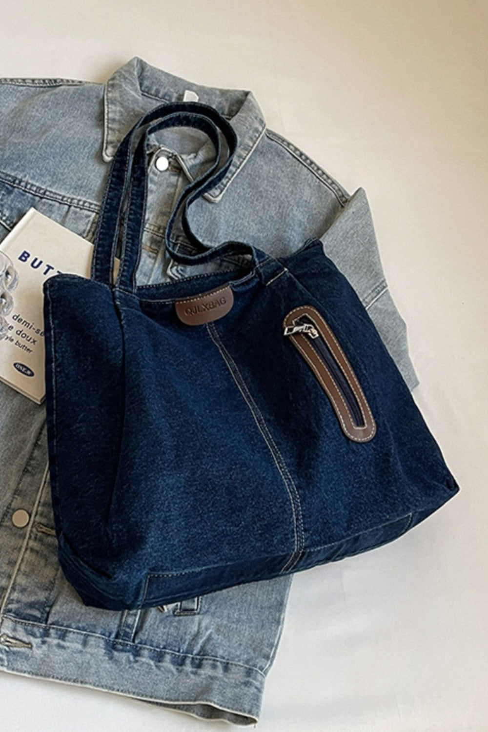 Medium Denim Tote