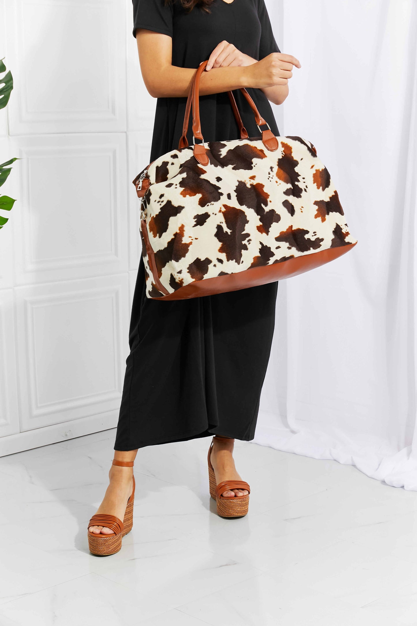 Animal Print Plush Weekender