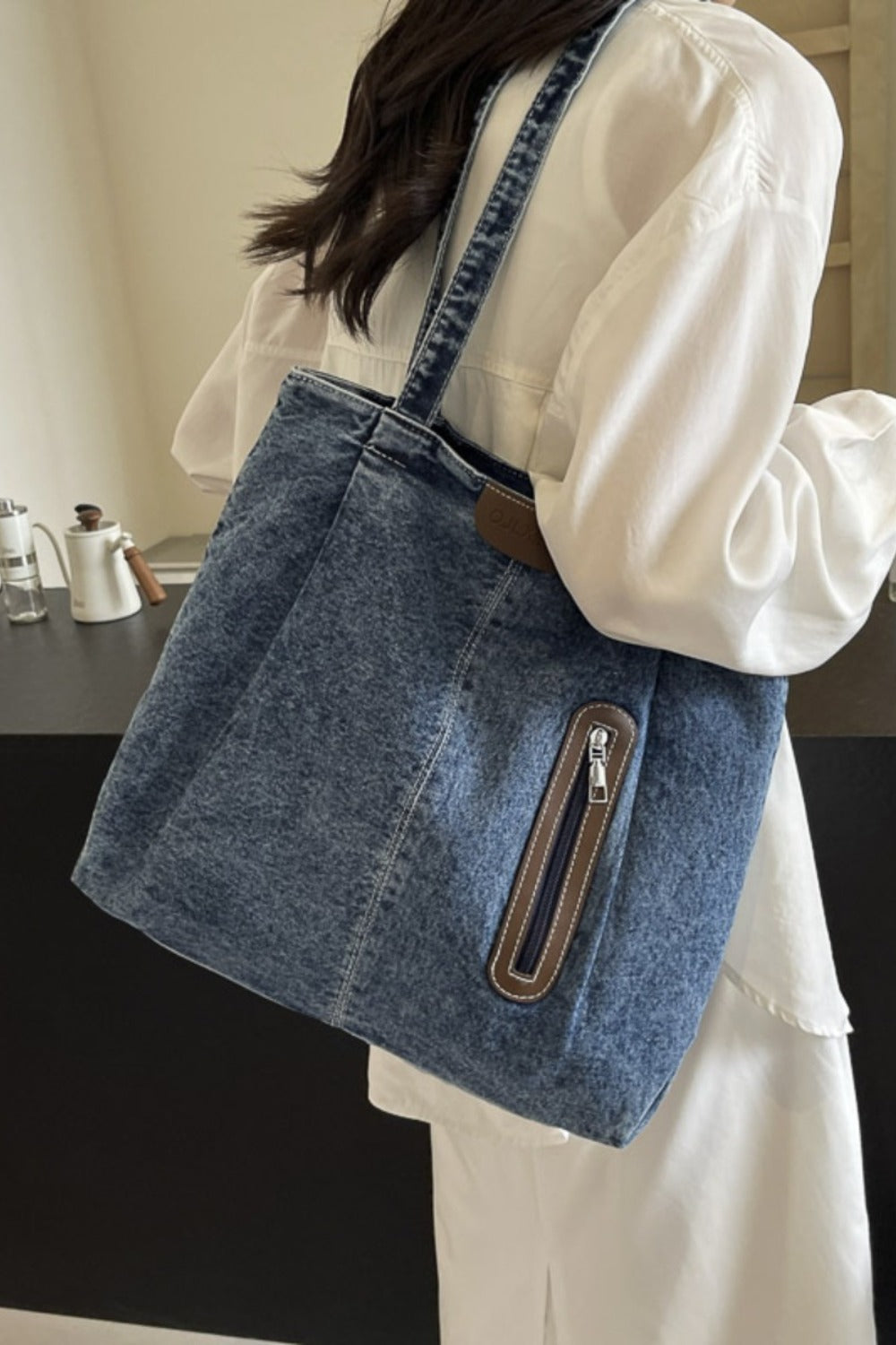 Medium Denim Tote