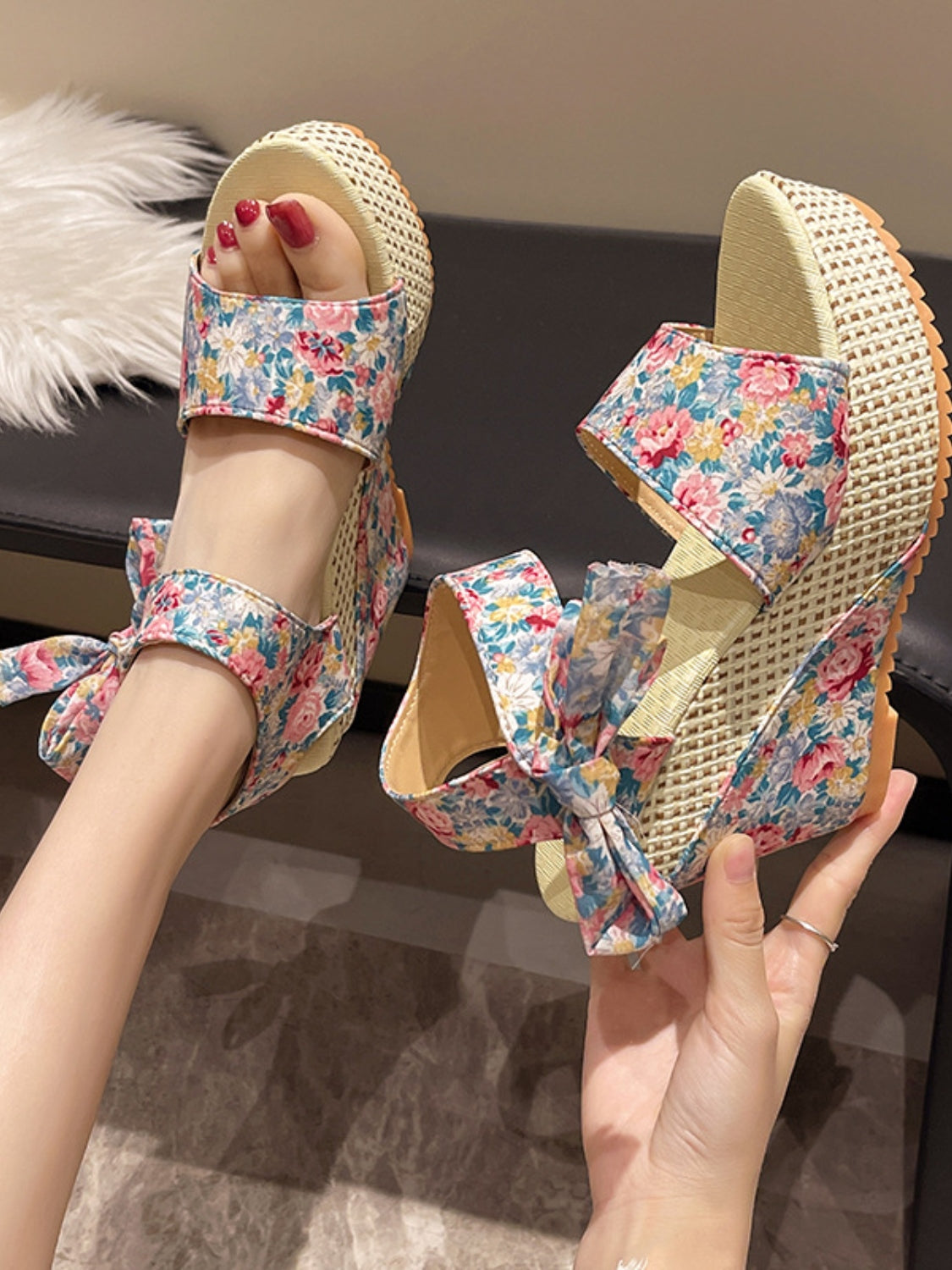 Floral Tied High Heel