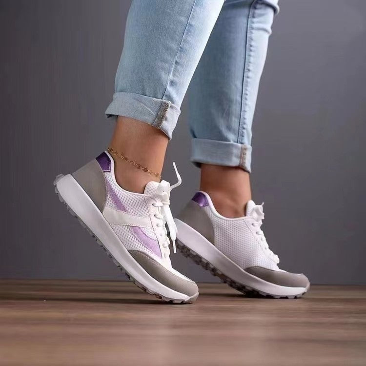 Mesh Contrast Round Toe