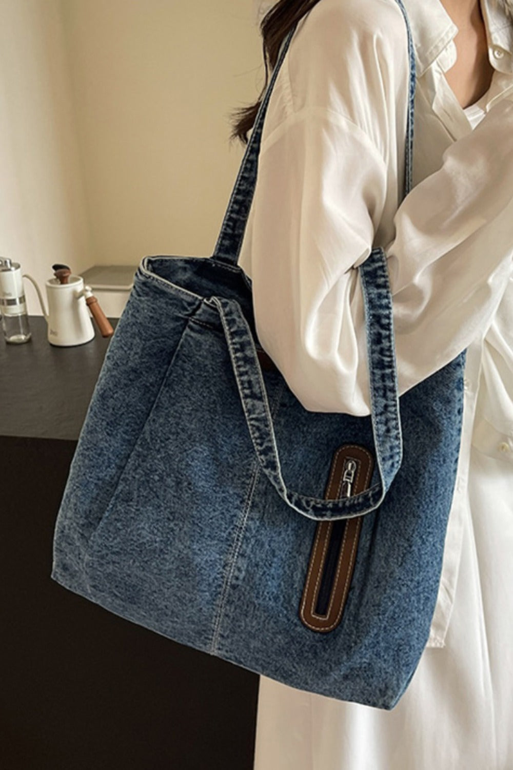 Medium Denim Tote