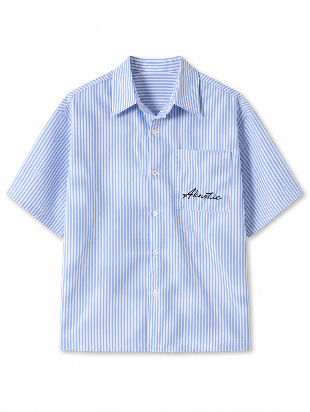 Blue & White Stripe Casual Shirt