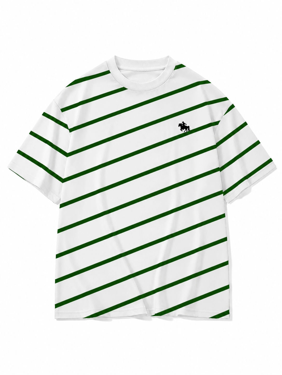 Manfinity Hypemode Striped Horse Print Short Sleeve