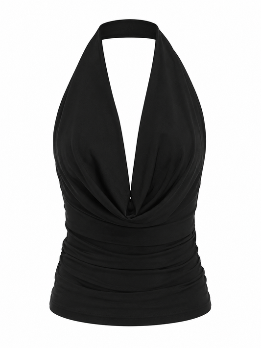 Halter Neck Ruched Cami
