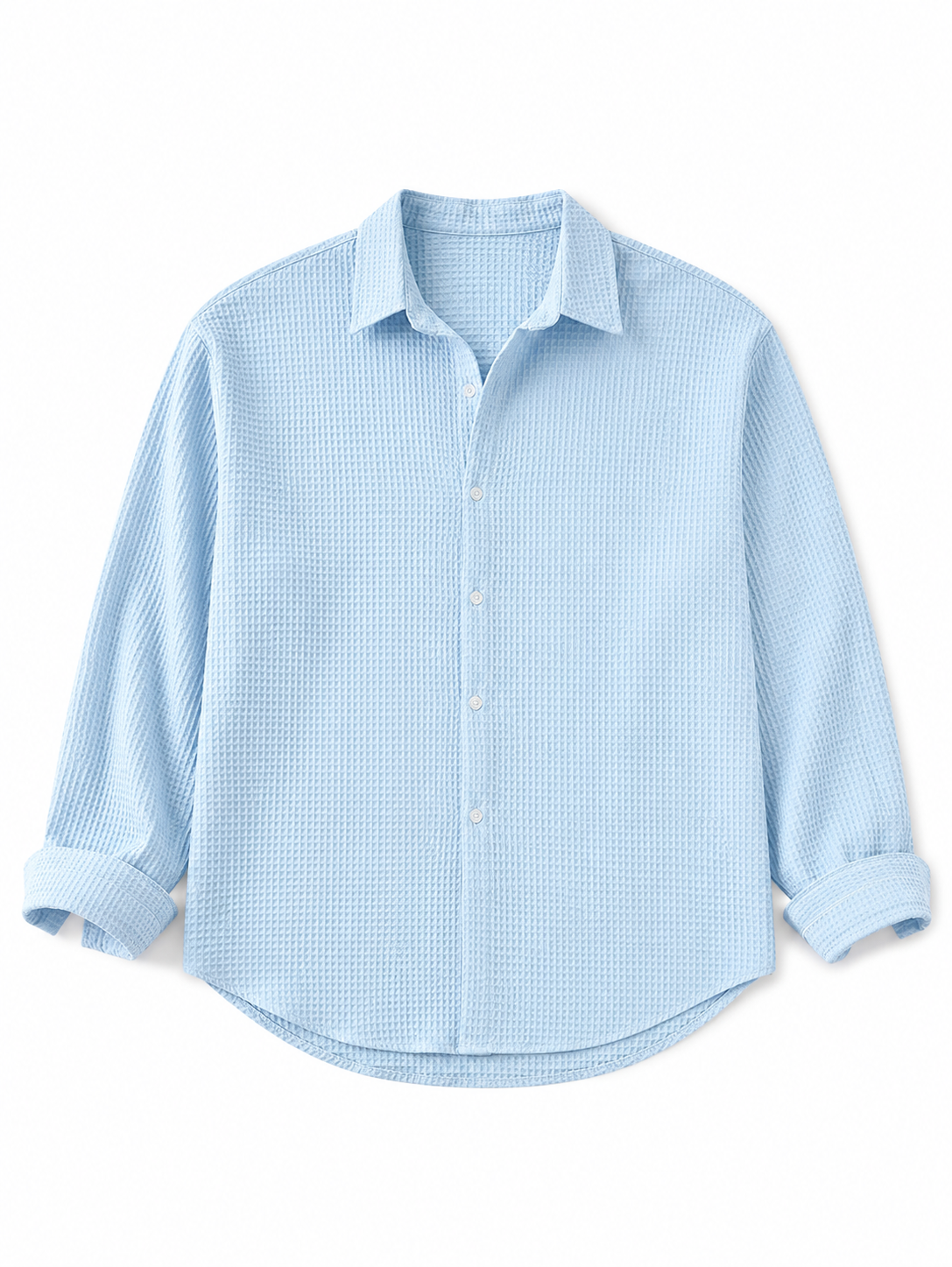 Waffle Knit Button Up Shirt