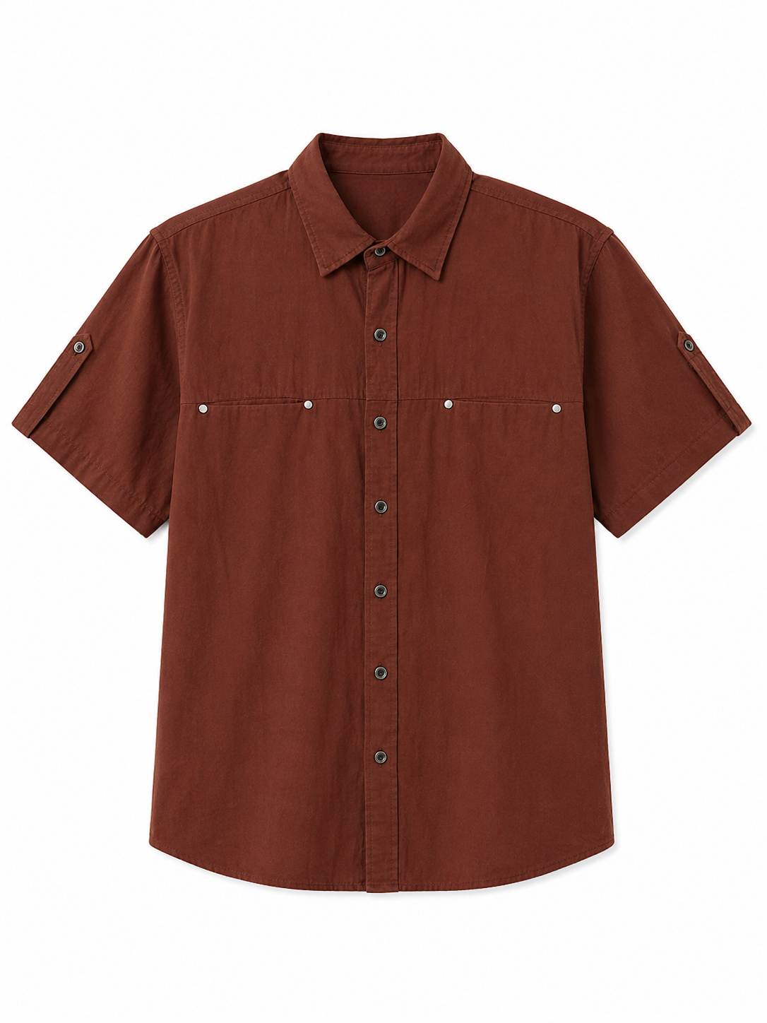 Plus Size Short Sleeve Button-Down