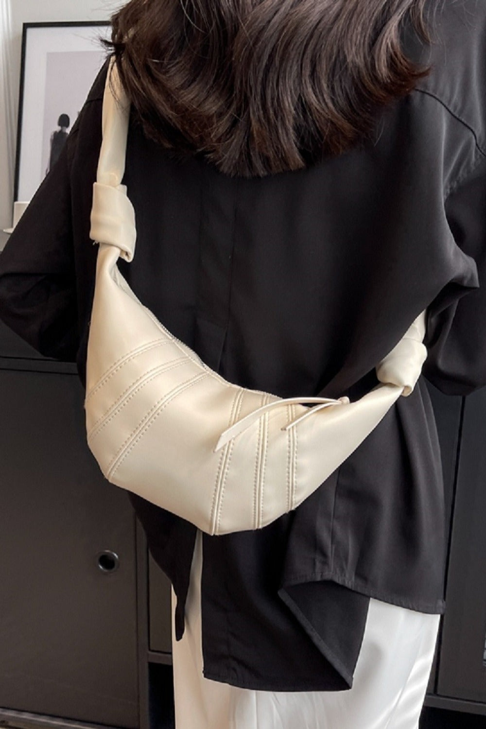 Zenana Vegan Leather Croissant