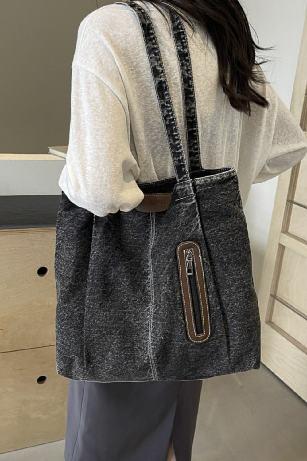 Medium Denim Tote
