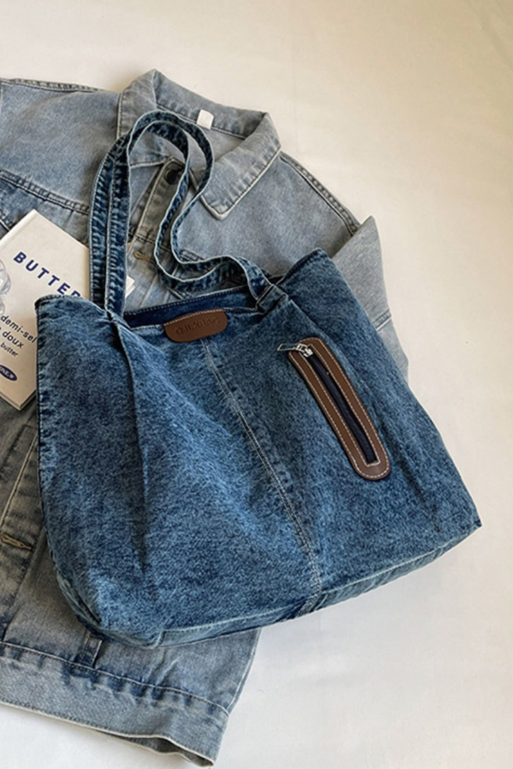 Medium Denim Tote