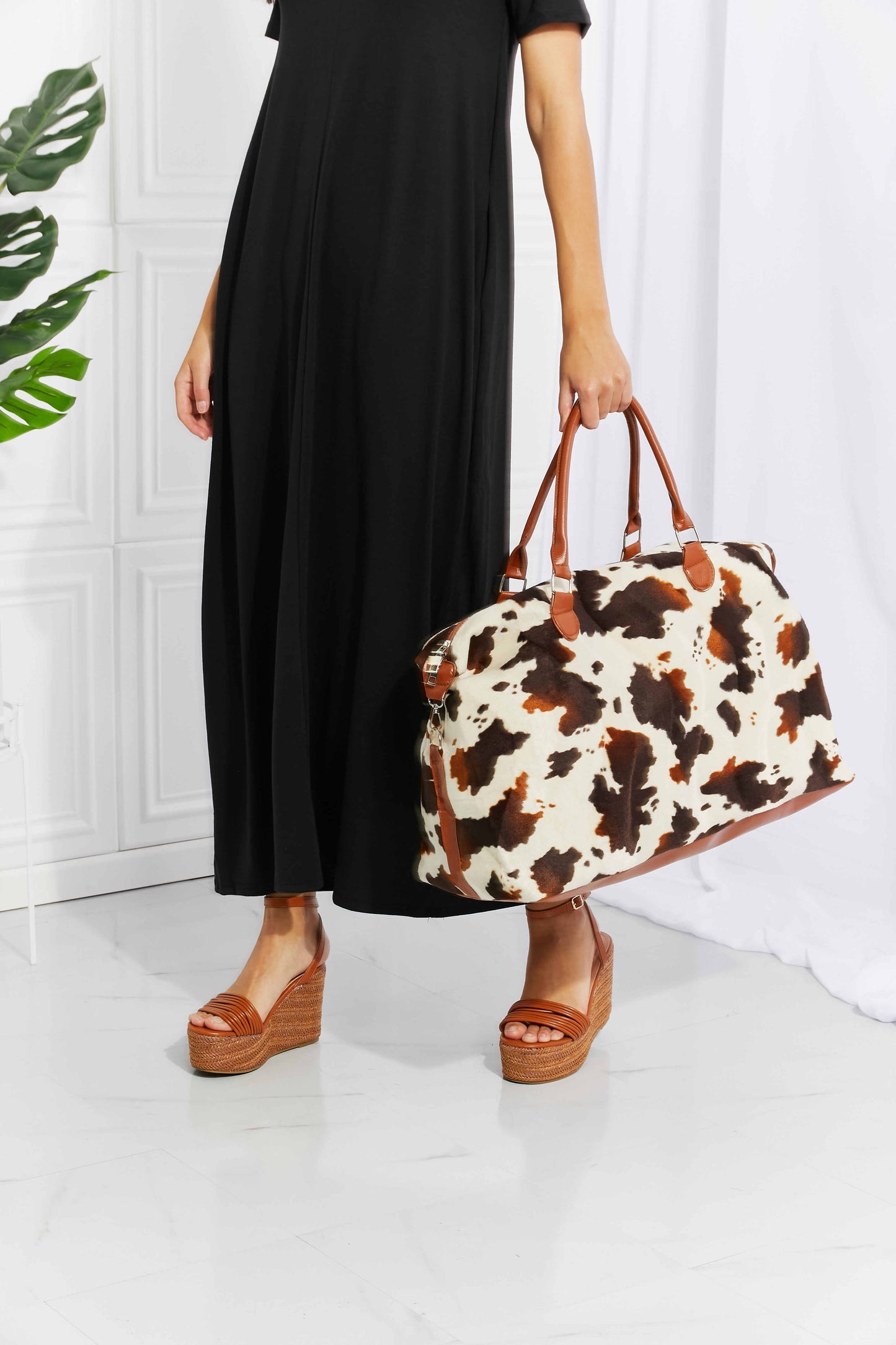 Animal Print Plush Weekender