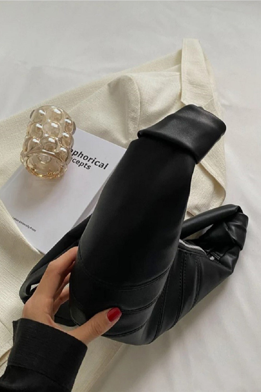 Zenana Vegan Leather Croissant