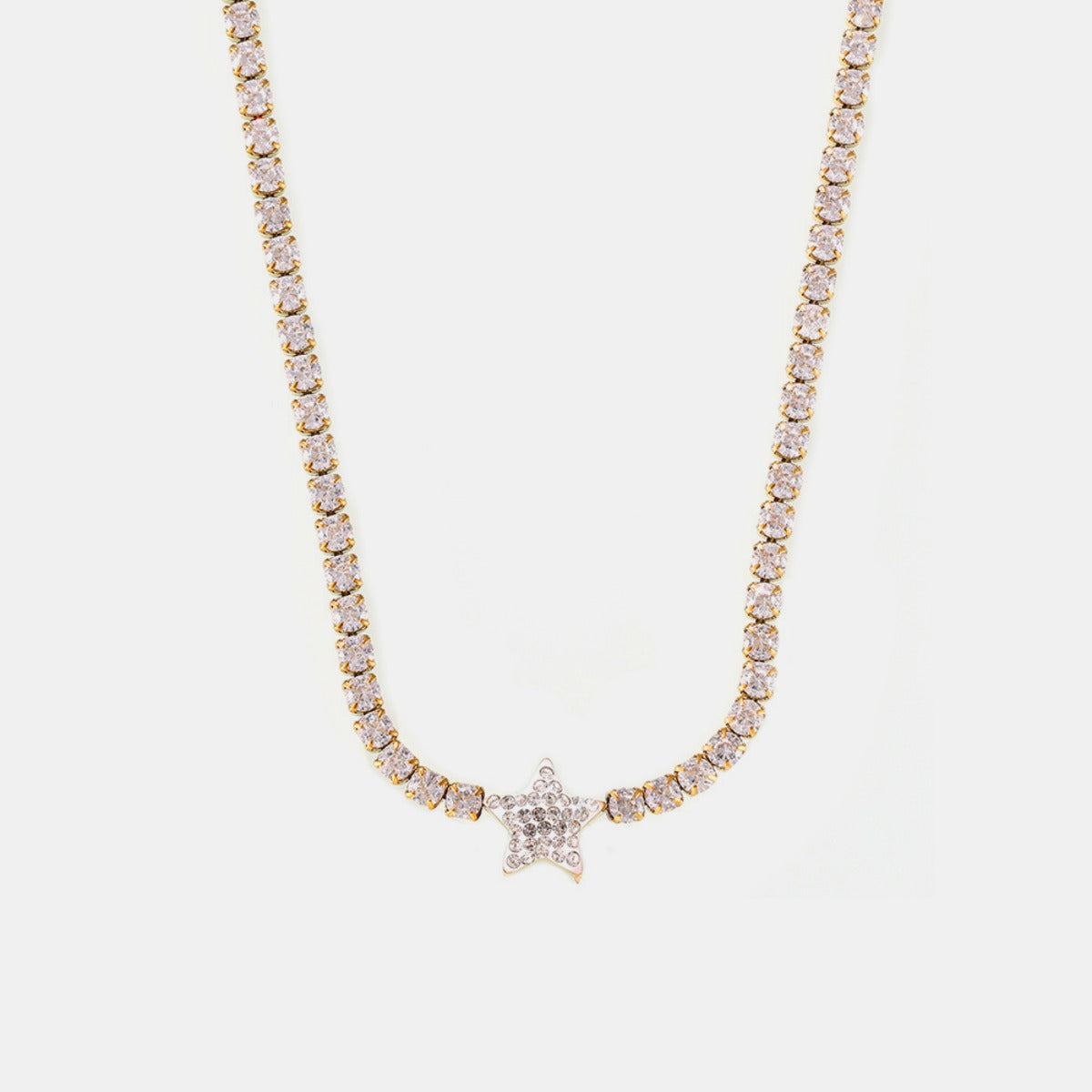 Titanium Steel Zircon Star