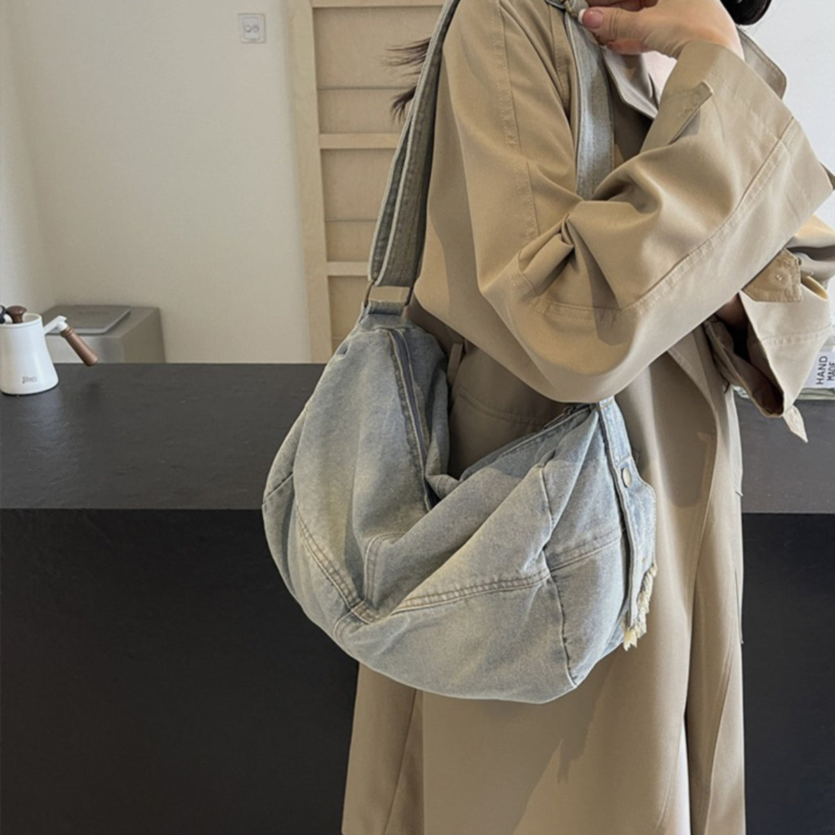 Adjustable Strap Denim